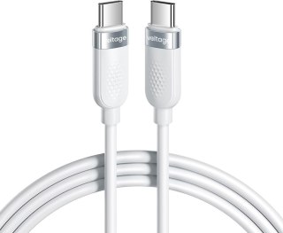 Kabel USB-C / USB-C Voltage Silicone 100W PD 100cm biały VOLTAGE