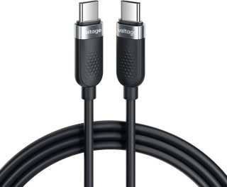 Kabel USB-C / USB-C Voltage Silicone 100W PD 100cm czarny VOLTAGE