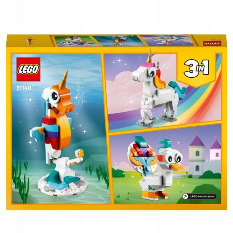 Klocki LEGO Creator 3w1 31140 - Magiczny jednorożec LEGO
