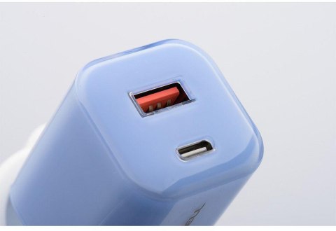 ŁADOWARKA SIECIOWA Forcell F-Energy GaN III VT-41 33 W 1x USB-C 1x USB-A PD 3.0 QC 4.0 NIEBIESKA FORCELL
