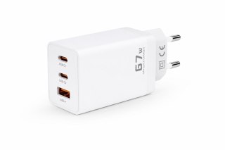 Ładowarka sieciowa Voltage GaN Charger 67W PD 3.0 QC 3.0 USB-A 2x USB-C biała VOLTAGE