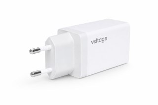 Ładowarka sieciowa Voltage GaN Charger 67W PD 3.0 QC 3.0 USB-A 2x USB-C biała VOLTAGE