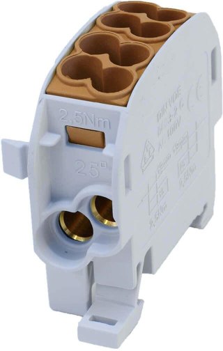 Blok rozdzielczy odgałęźny SCB 25 Al/Cu 80110 SIMBLOCK, brązowy 81501015 SIMET