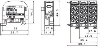 Blok rozdzielczy odgałęźny SCB 25 Al/Cu 80110 SIMBLOCK, brązowy 81501015 SIMET
