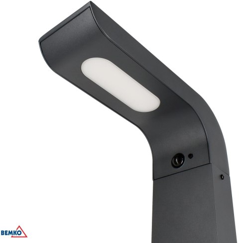 HYBRYDOWY SŁUPEK OGRODOWY LED BEMKO SOLVEO 7W 600LM 3000K/4000K/6500K 80CM IP65 DARK GREY CZ.PIR BEMKO