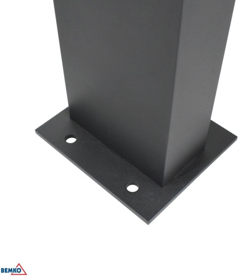 HYBRYDOWY SŁUPEK OGRODOWY LED BEMKO SOLVEO 7W 600LM 3000K/4000K/6500K 80CM IP65 DARK GREY CZ.PIR BEMKO