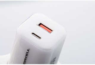 ŁADOWARKA SIECIOWA Forcell F-Energy GaN III VT-41 33 W 1x USB-C 1x USB-A PD 3.0 QC 4.0 BIAŁA FORCELL