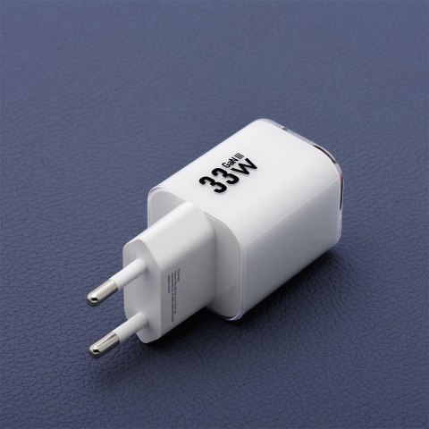 ŁADOWARKA SIECIOWA Forcell F-Energy GaN III VT-41 33 W 1x USB-C 1x USB-A PD 3.0 QC 4.0 BIAŁA FORCELL