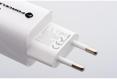 ŁADOWARKA SIECIOWA Forcell F-Energy GaN III VT-41 33 W 1x USB-C 1x USB-A PD 3.0 QC 4.0 BIAŁA FORCELL