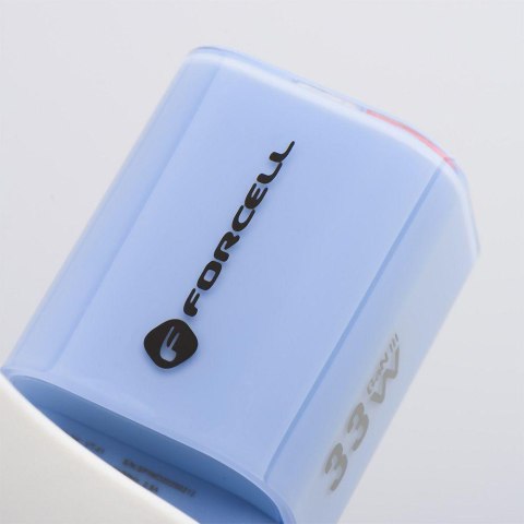 ŁADOWARKA SIECIOWA Forcell F-Energy GaN III VT-41 33 W 1x USB-C 1x USB-A PD 3.0 QC 4.0 NIEBIESKA FORCELL