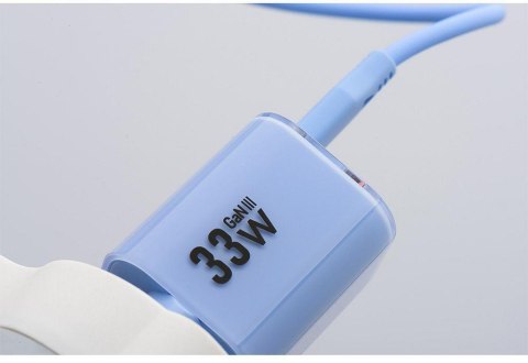 ŁADOWARKA SIECIOWA Forcell F-Energy GaN III VT-41 33 W 1x USB-C 1x USB-A PD 3.0 QC 4.0 NIEBIESKA FORCELL