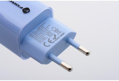 ŁADOWARKA SIECIOWA Forcell F-Energy GaN III VT-41 33 W 1x USB-C 1x USB-A PD 3.0 QC 4.0 NIEBIESKA FORCELL