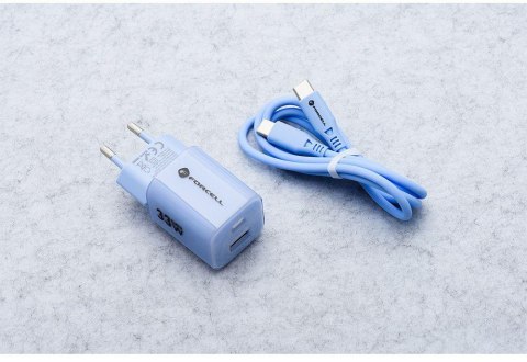 ŁADOWARKA SIECIOWA Forcell F-Energy GaN III VT-41 33 W 1x USB-C 1x USB-A PD 3.0 QC 4.0 NIEBIESKA FORCELL