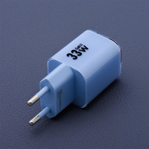 ŁADOWARKA SIECIOWA Forcell F-Energy GaN III VT-41 33 W 1x USB-C 1x USB-A PD 3.0 QC 4.0 NIEBIESKA FORCELL