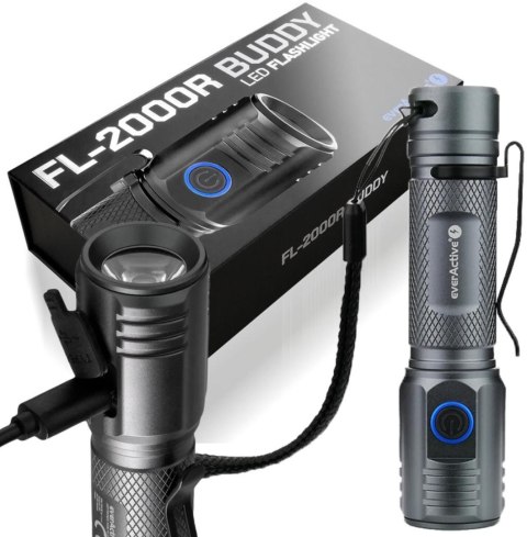 Latarka ręczna 20W LED everActive FL-2000R Buddy 2000 lumenów IPX4 EVERACTIVE