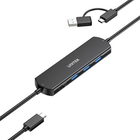 Unitek KVM Hub 10 Gbps - przełączanie między 2 hostami, 3×USB-A UNITEK