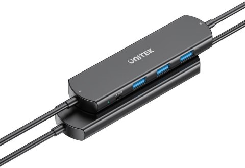 Unitek KVM Hub 10 Gbps - przełączanie między 2 hostami, 3×USB-A UNITEK