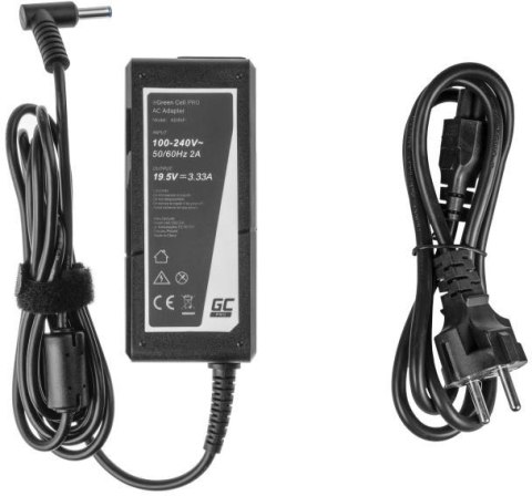 ZASILACZ ŁADOWARKA DO LAPTOPA HP Green Cell PRO AD49P 19,5V 3,33A 65W 4,5mm/3,0mm GREEN CELL