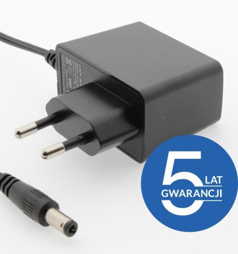 ZASILACZ WTYCZKOWY ESPE 12V 1A 12W WTYK PROSTY 2,1x5,5mm 5 LAT GW. ESPE