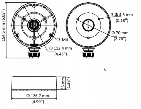 Adapter Hikvision DS-1280ZJ-DM8-Y(O-STD) HIKVISION