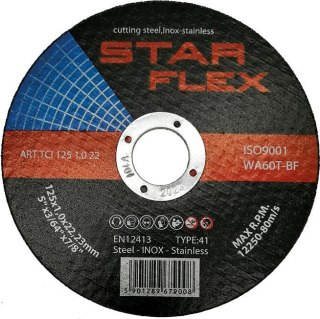 Tarcza tnąca Star Flex T41-125-1,0 WA60T-BF-INOX TCI1251022 PSG