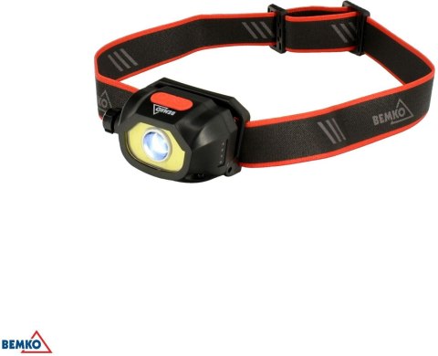 WIELOFUNKCYJNA LATARKA CZOŁOWA LED BEMKO AKUMULATOROWA 6500K 1200mAh IP44 BEMKO