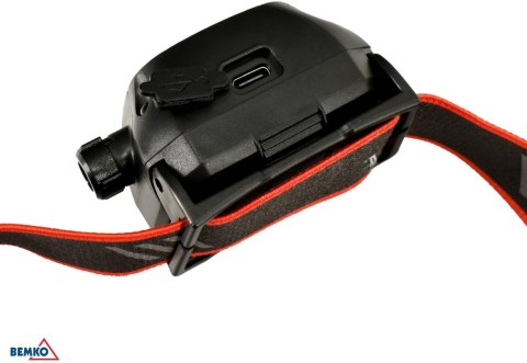 WIELOFUNKCYJNA LATARKA CZOŁOWA LED BEMKO AKUMULATOROWA 6500K 1200mAh IP44 BEMKO
