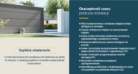 Zestaw Somfy Elixo 3S+ M IO Comfort Pack do 600kg bram przesuwnych SOMFY