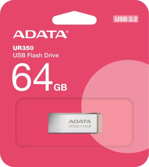 Adata Pendrive UR350 64GB USB3.2 Gen1 Metal brązowy ADATA