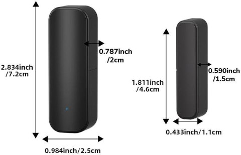 Czujnik magnetyczny otwarcia Drzwi Okna Kontaktron Czarny Wi-Fi TUYA OXT