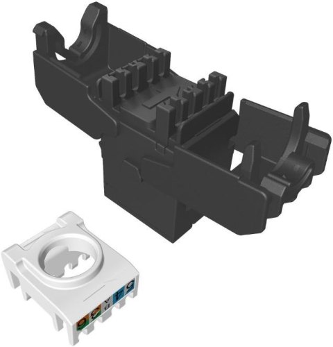 Moduł Keystone beznarzędziowy samozaciskowy SOLARIX Cat.6 UTP RJ45 RAL czarny SOLARIX