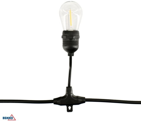 SOLARNA GIRLANDA OGRODOWA LED BEMKO SOLBEE 3W 3000K 10SZT 10M IP65 CZARNA C83-SOB-003BL-3K BEMKO