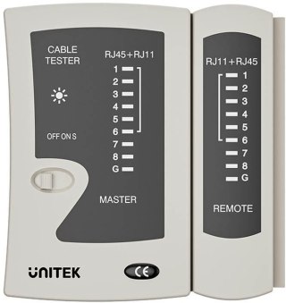 Unitek Tester kabli sieciowych RJ45/RJ11 UNITEK