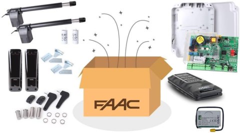 Zestaw Alfa SHORT FDS - FAAC 414 do 6m bram dwuskrzydłowych FAAC