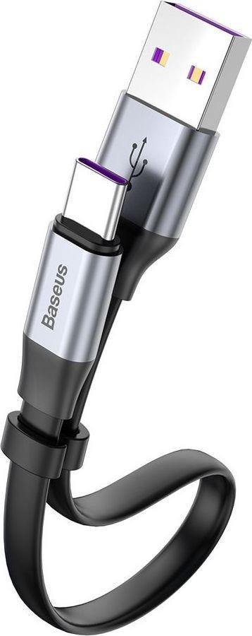 Baseus Simple płaski kabel przewód USB / USB Typ C SuperCharge 5A 40W Quick Charge 3.0 QC 3.0 23cm BASEUS