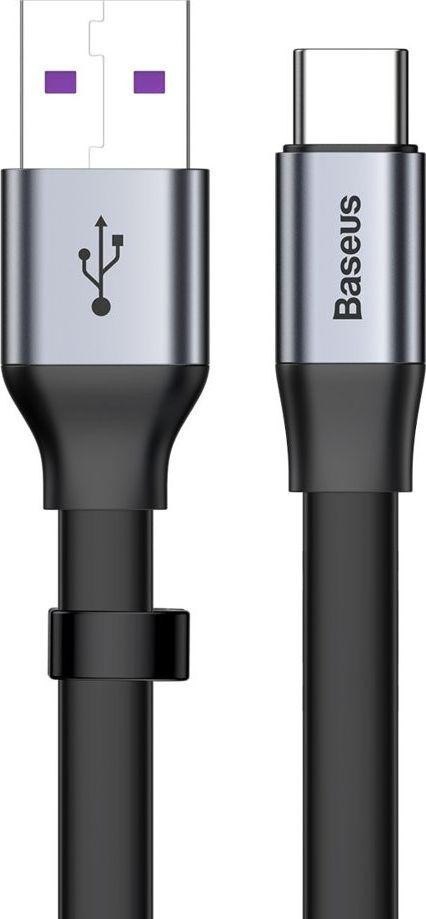 Baseus Simple płaski kabel przewód USB / USB Typ C SuperCharge 5A 40W Quick Charge 3.0 QC 3.0 23cm BASEUS