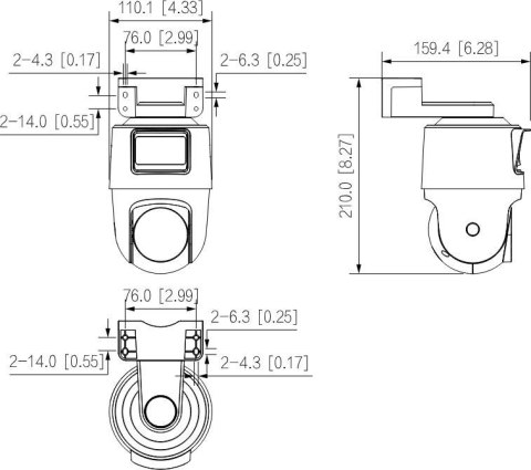 Kamera IP Dahua IPC-PTS2249B-E2-S-PV-LED-0360B-PRO DAHUA
