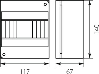 Rozdzielnica n/t RNO 6 IP30 140x117x67mm, biała | 5.6 Elektro-Plast Opatówek ELEKTRO-PLAST OPATÓWEK