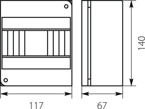 Rozdzielnica n/t RNO 6 IP30 140x117x67mm, biała | 5.6 Elektro-Plast Opatówek ELEKTRO-PLAST OPATÓWEK
