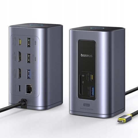 Stacja dokująca HUB Baseus NU1 Air Spacemate 12w1 USB-C / 2x HDMI 2x USB-C 2x USB-A RJ45 SD microSD BASEUS