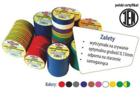 TAŚMA IZOLACYJNA REPERO 711E ŻÓŁTA 19MMX20M REPERO