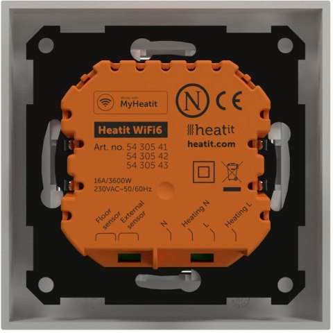 Termostat Heatit WiFi6 White RAL 9003 Wi-Fi Thermostat 3600W 16A HEATIT