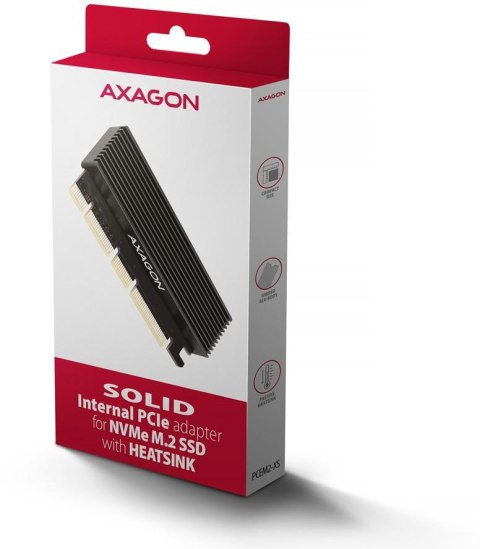 Adapter Axagon PCEM2-XS PCIe x16, M.2 NVMe, chłodnica AXAGON