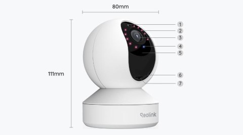 Kamera IP Reolink E340 wewnętrzna obrotowa 8MPx WiFi biała REOLINK