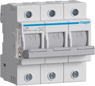 Rozłącznik bezpiecznikowy poziomy D02 3 63A Hager L73M HAGER