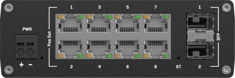 Teltonika TSW202 switch przemysłowy zarządzalny 8xFE 2xSFP PoE+ (TSW202000000) DIN TELTONIKA