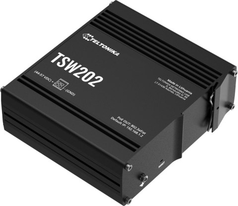 Teltonika TSW202 switch przemysłowy zarządzalny 8xFE 2xSFP PoE+ (TSW202000000) DIN TELTONIKA