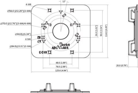 Uchwyt adapter MT-P152-B Opakowanie zbiorcze 10szt. MITON