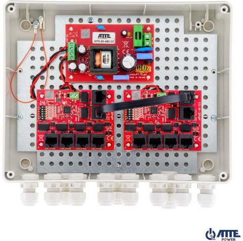 Zestaw buforowy do 16 kamer IP switch Po 16P+2G ATTE IPUPS-16-20-R5U0 ATTE