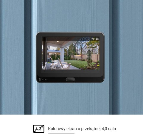 Bezprzewodowy wizjer do drzwi Ezviz CP2 2MP srebrny EZVIZ